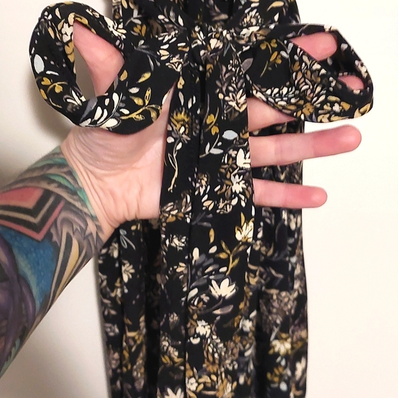 π£ Joe Fresh Women's Floral Button-Down Tie Waist Long Sleeved Dress NWT Size XS - Picture 8 of 11